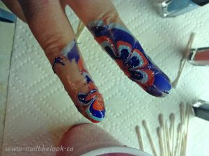 The mess one can make doing this kind of nail art.