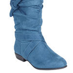 Wide calf blue suede boots from Roaman's.