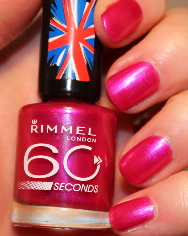 My nails with two coats of Rimmel London Pulsating nail polish.