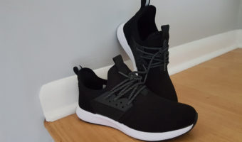 First look of Loom Footwear Waterproof Sneakers in Black out of the box.